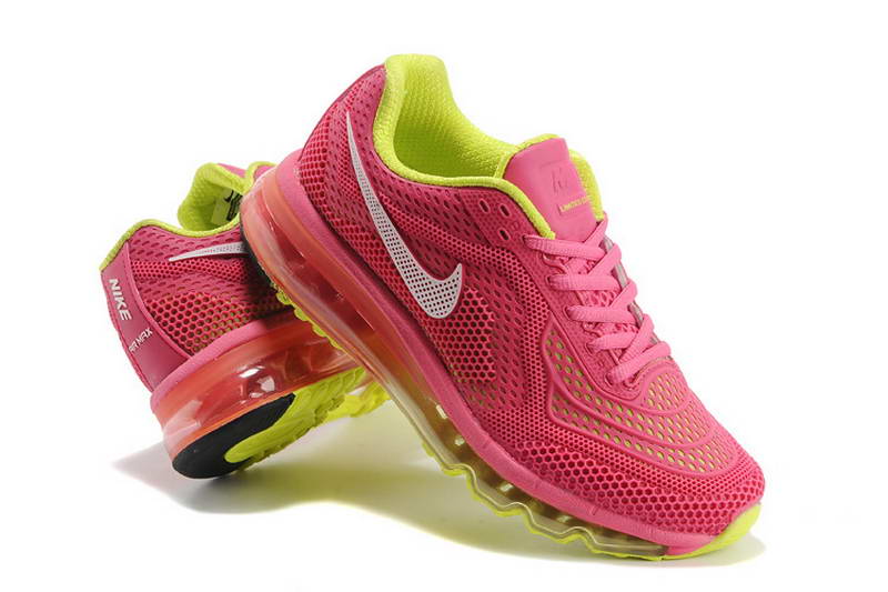 Nike Air Max 2014 KPU Chaussures Femmes Rose Jaune (3)
